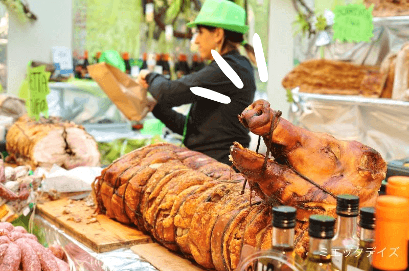 白トリュフ祭りのポルケッタ